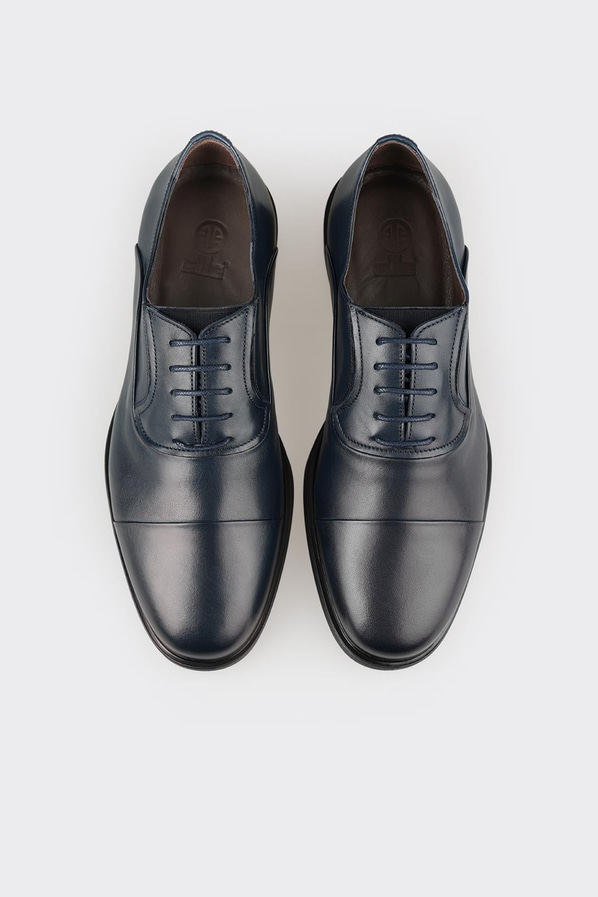 Lacivert deri erkek klasik ayakkabı - Elle Shoes