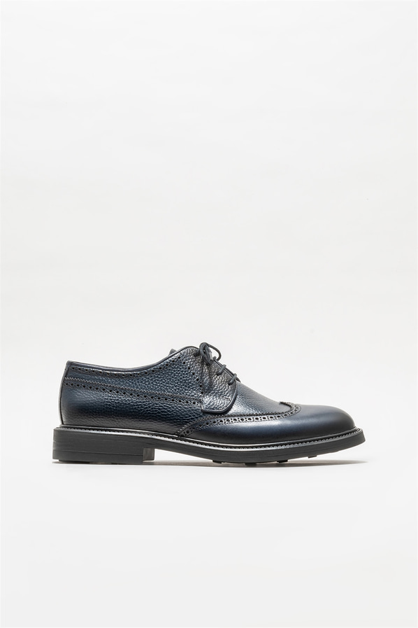Lacivert deri erkek klasik ayakkabı - Elle Shoes