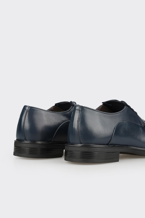 Lacivert deri erkek klasik ayakkabı - Elle Shoes
