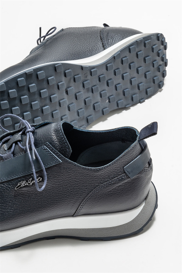 Lacivert deri erkek spor ayakkabı - Elle Shoes