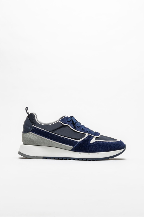Lacivert deri erkek spor ayakkabı - Elle Shoes