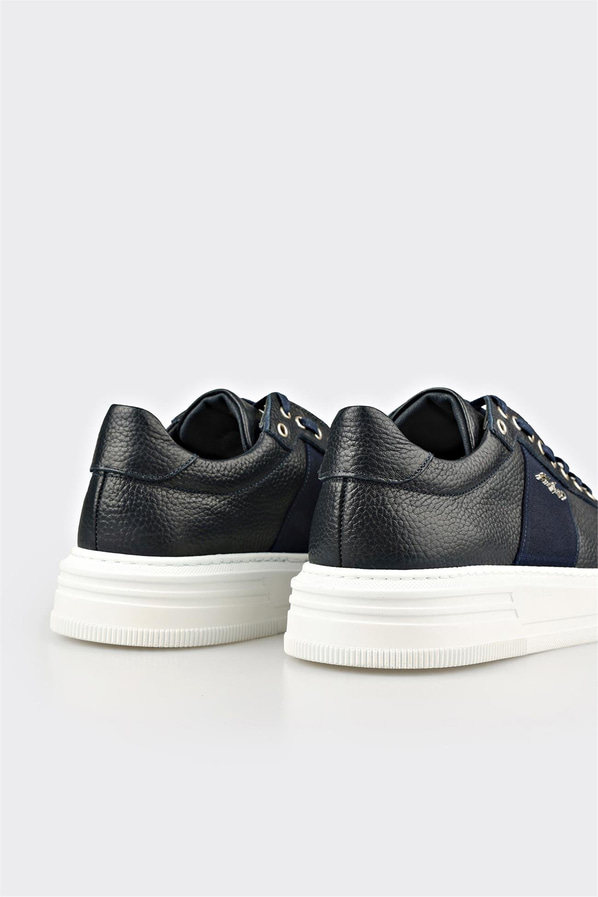 Lacivert Deri Erkek Spor Ayakkabı