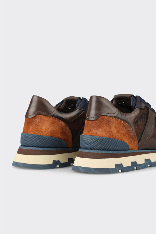 Lacivert Deri Erkek Spor Ayakkabı