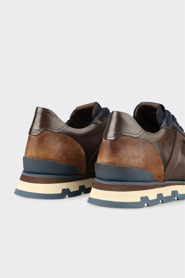 Lacivert Deri Erkek Spor Ayakkabı