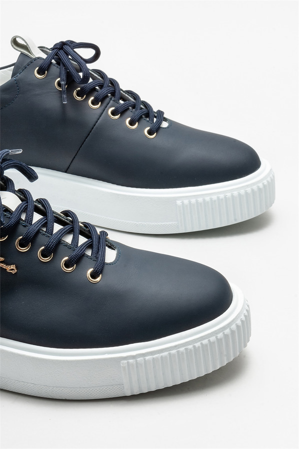 Lacivert deri erkek spor ayakkabı - Elle Shoes