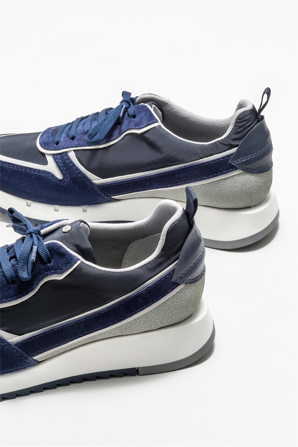 Lacivert deri erkek spor ayakkabı - Elle Shoes