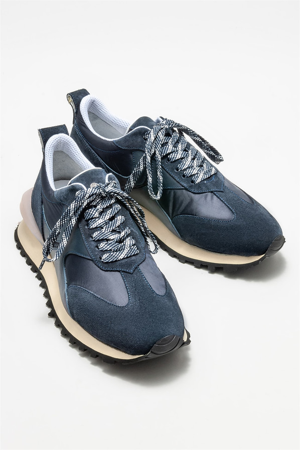 Lacivert deri erkek spor ayakkabı - Elle Shoes
