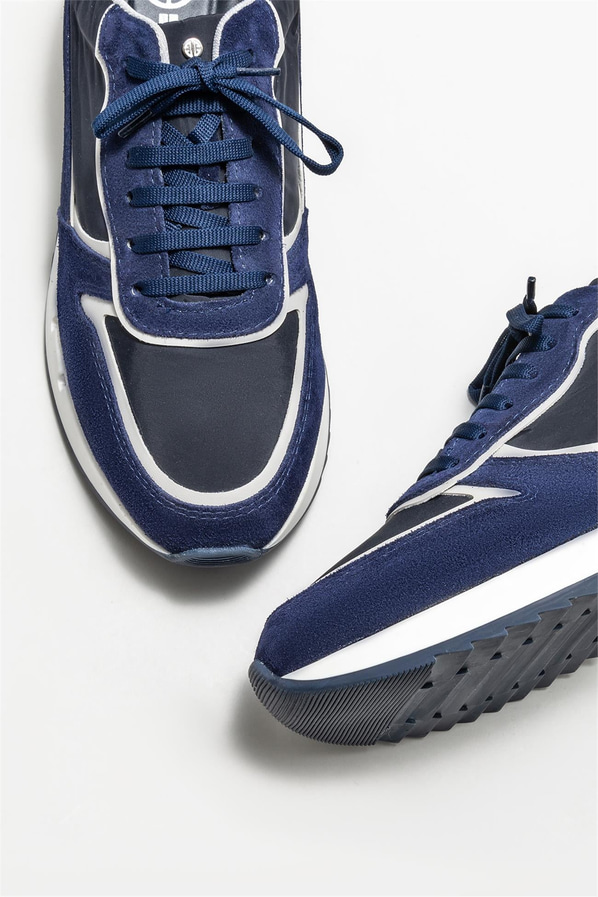 Lacivert deri erkek spor ayakkabı - Elle Shoes