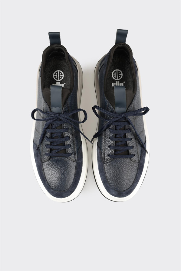 Lacivert Deri Erkek Spor Ayakkabı