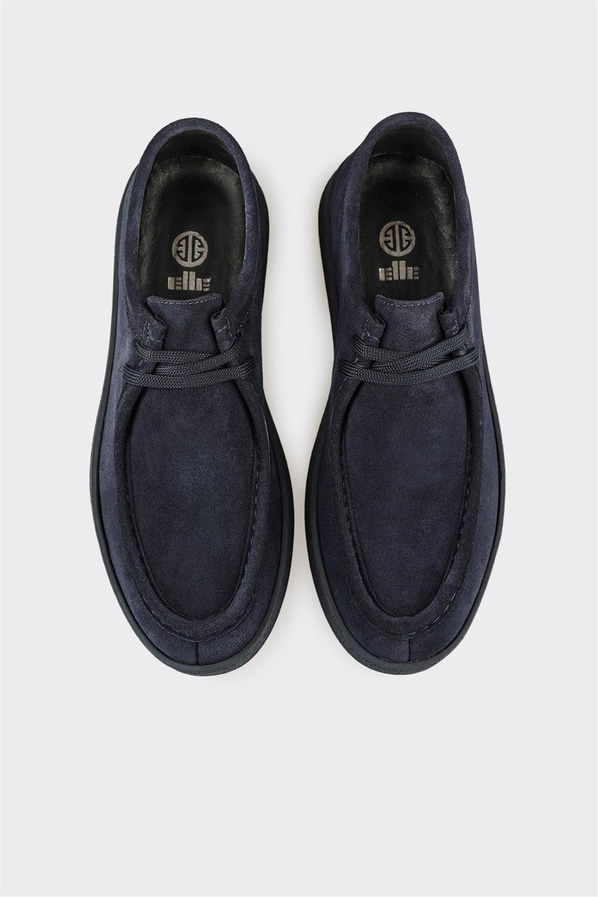 Lacivert Deri Erkek Spor Ayakkabı