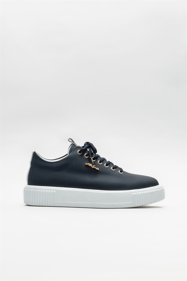 Lacivert deri erkek spor ayakkabı - Elle Shoes