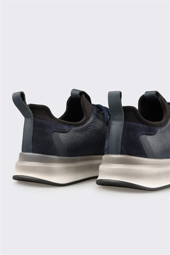 Lacivert Deri Erkek Spor Ayakkabı