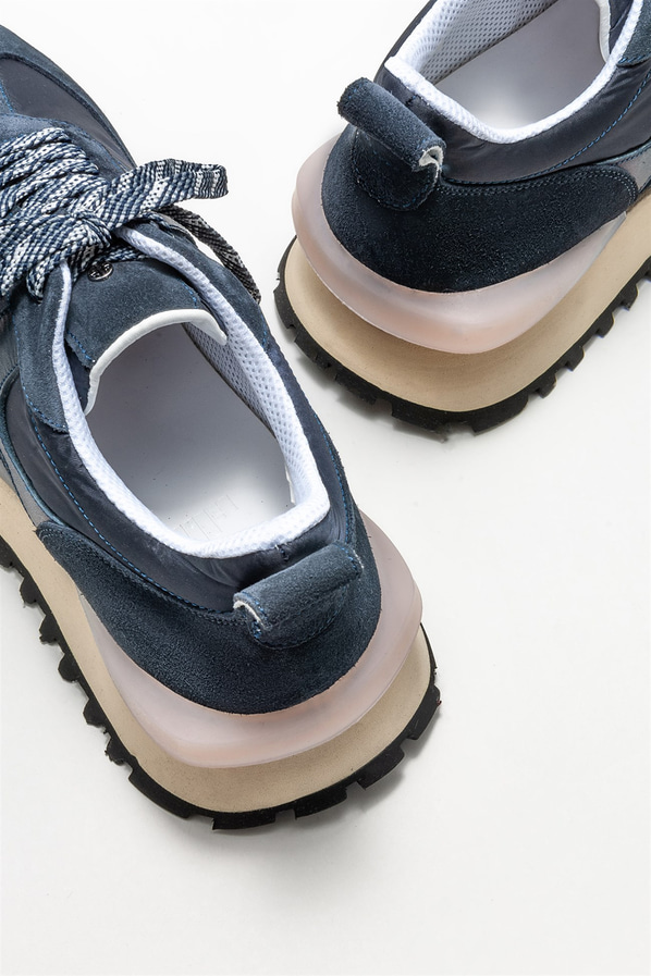 Lacivert deri erkek spor ayakkabı - Elle Shoes