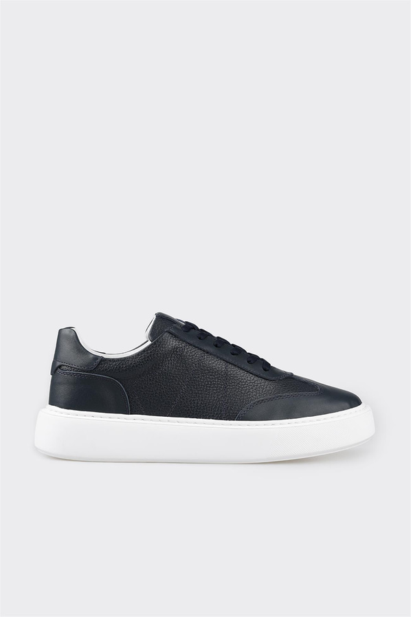 Lacivert deri erkek spor ayakkabı - Elle Shoes