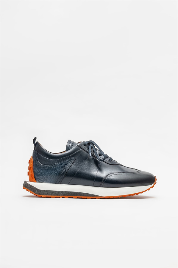 Lacivert deri erkek spor ayakkabı - Elle Shoes