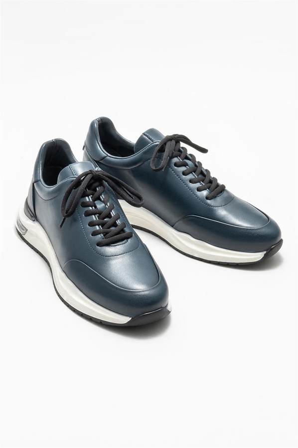 Lacivert deri erkek spor ayakkabı - Elle Shoes