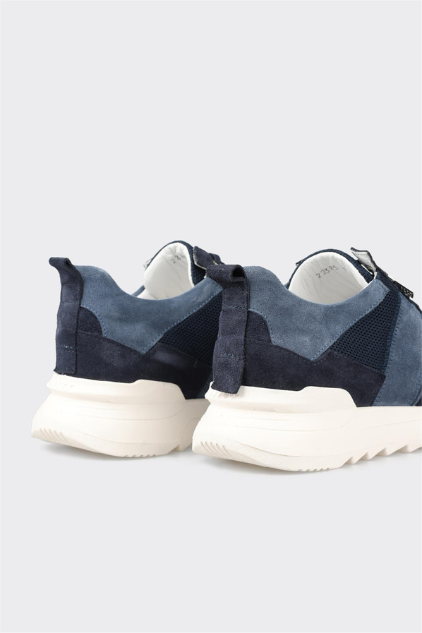 Lacivert Deri Erkek Spor Ayakkabı