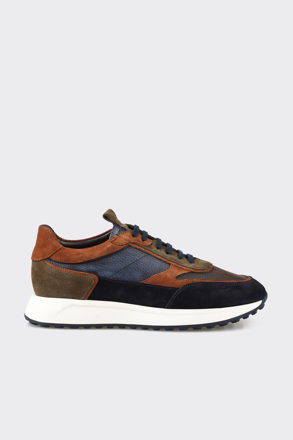 Lacivert deri erkek spor ayakkabı - Elle Shoes