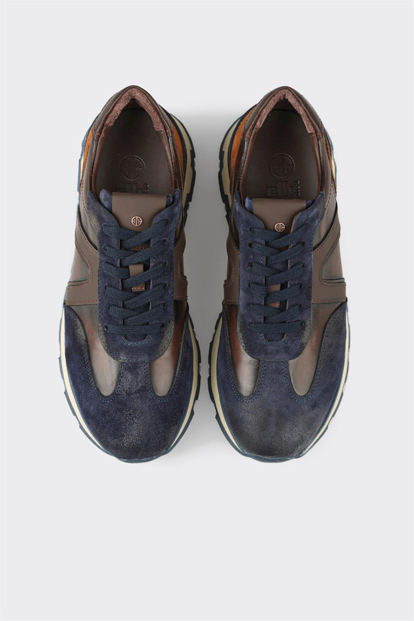 Lacivert Deri Erkek Spor Ayakkabı