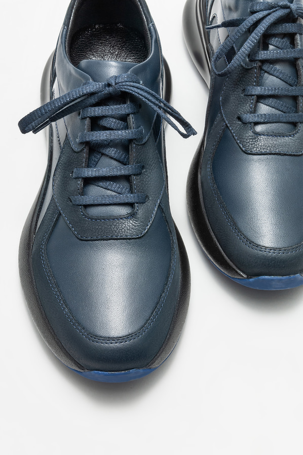 Lacivert deri erkek spor ayakkabı - Elle Shoes
