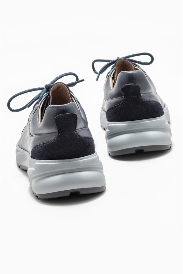 Lacivert deri erkek spor ayakkabı - Elle Shoes