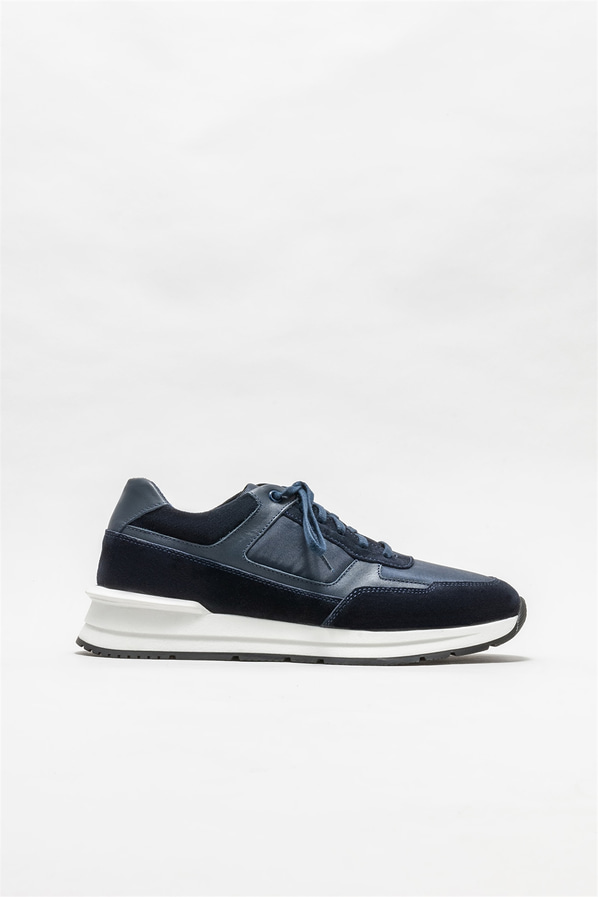Lacivert deri erkek spor ayakkabı - Elle Shoes