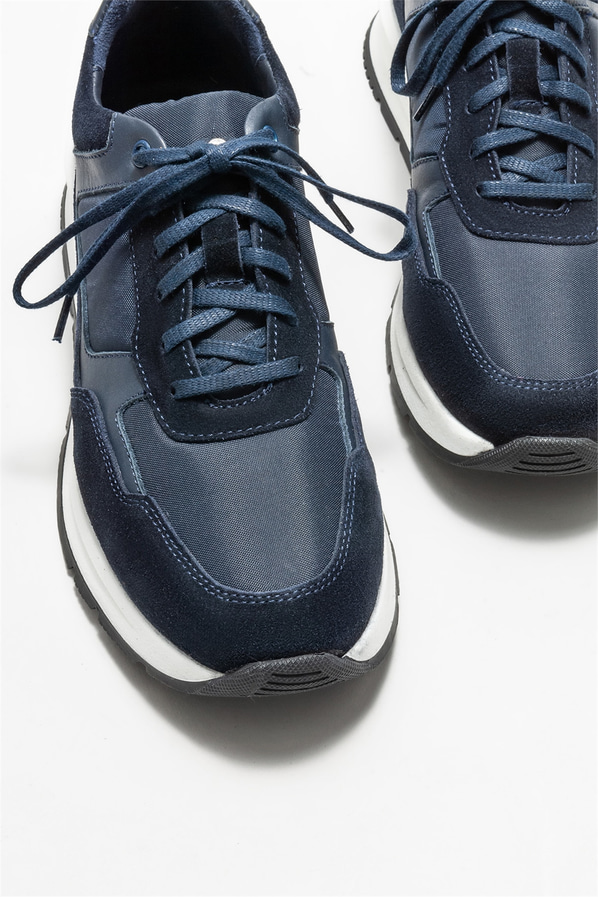 Lacivert deri erkek spor ayakkabı - Elle Shoes