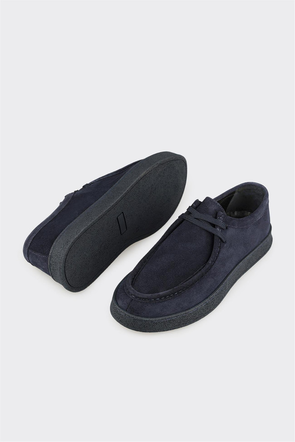 Lacivert Deri Erkek Spor Ayakkabı