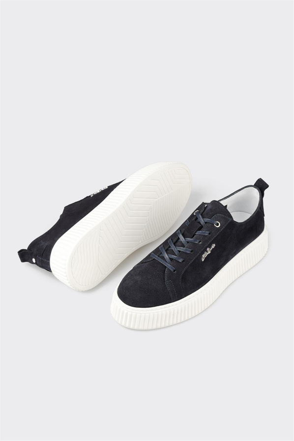 Lacivert Deri Erkek Spor Ayakkabı