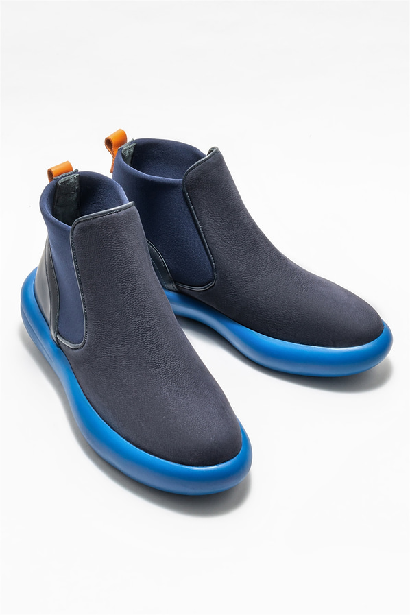 Lacivert deri erkek bot - Elle Shoes