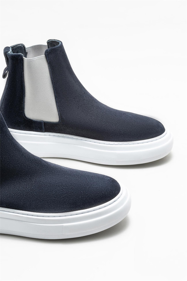 Lacivert deri erkek bot - Elle Shoes