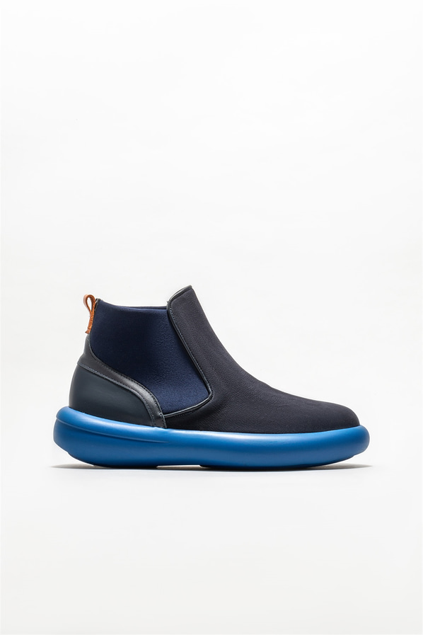Lacivert deri erkek bot - Elle Shoes