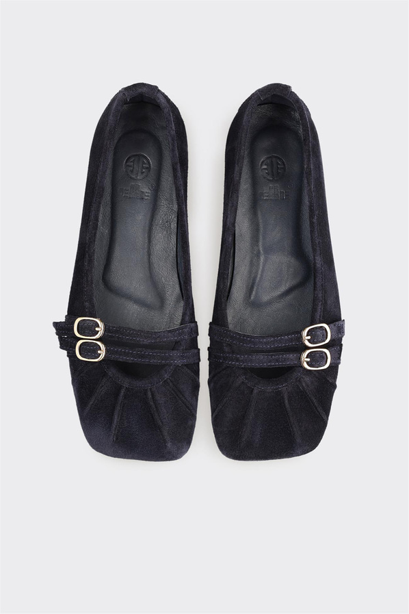 Lacivert Deri Kadın Günlük Ayakkabı