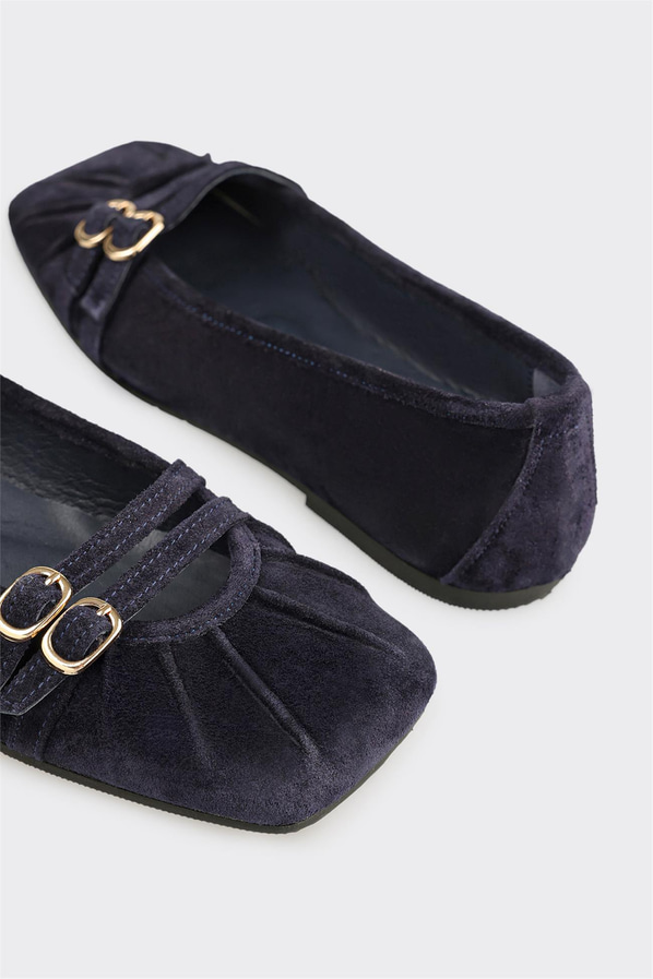 Lacivert Deri Kadın Günlük Ayakkabı