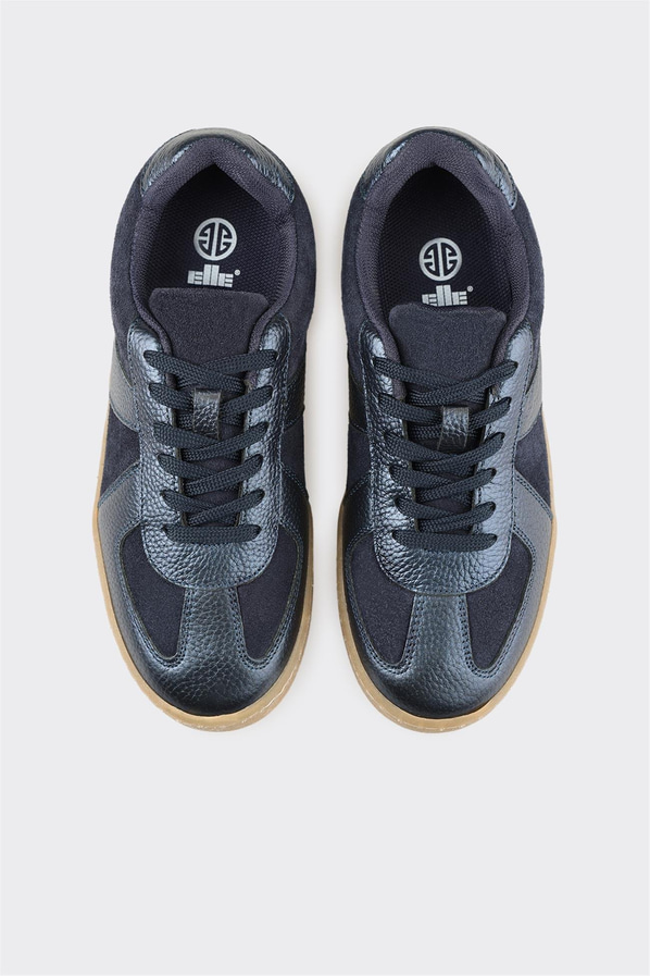 Lacivert Deri Kadın Spor Ayakkabı