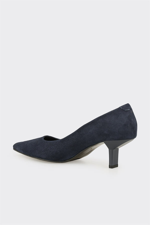 Lacivert Deri Kadın Stiletto