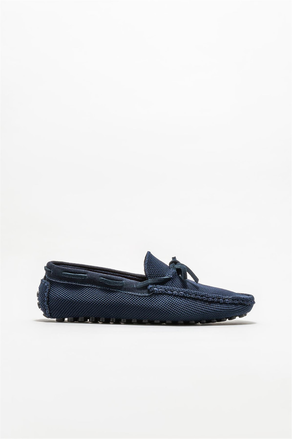 Lacivert erkek loafer, günlük kullanım için - Elle Shoes
