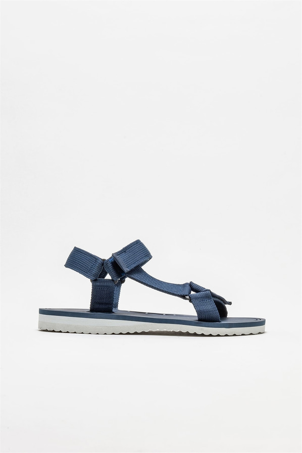 Lacivert erkek sandalet, günlük kullanım için - Elle Shoes