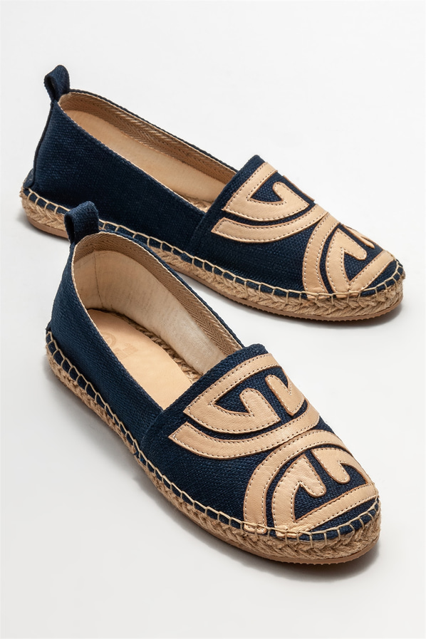 Lacivert kadın espadril - Elle Shoes