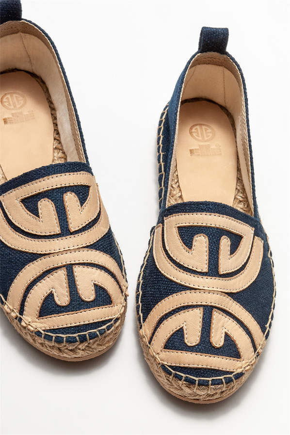 Lacivert kadın espadril - Elle Shoes