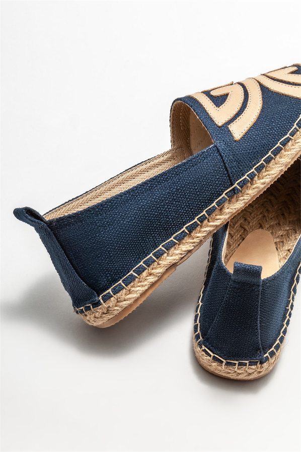 Lacivert kadın espadril - Elle Shoes