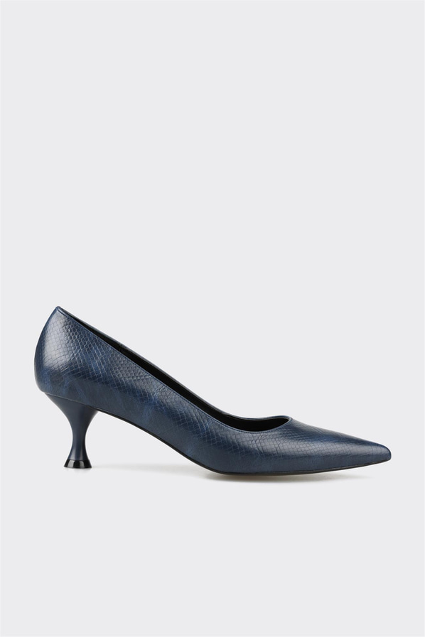 Lacivert kadın stiletto - Elle Shoes