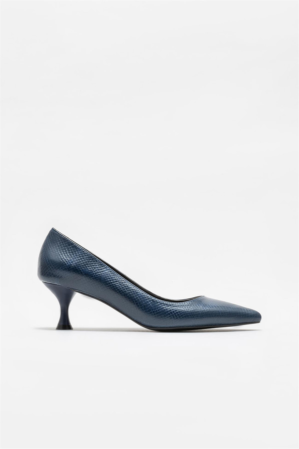 Lacivert kadın stiletto - Elle Shoes