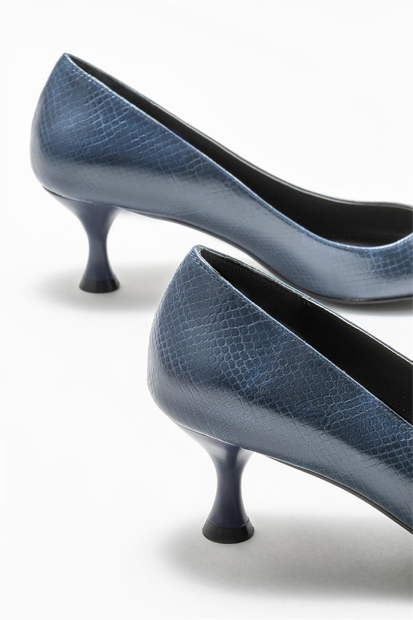 Lacivert kadın stiletto - Elle Shoes