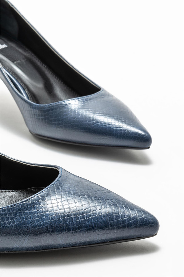 Lacivert kadın stiletto - Elle Shoes