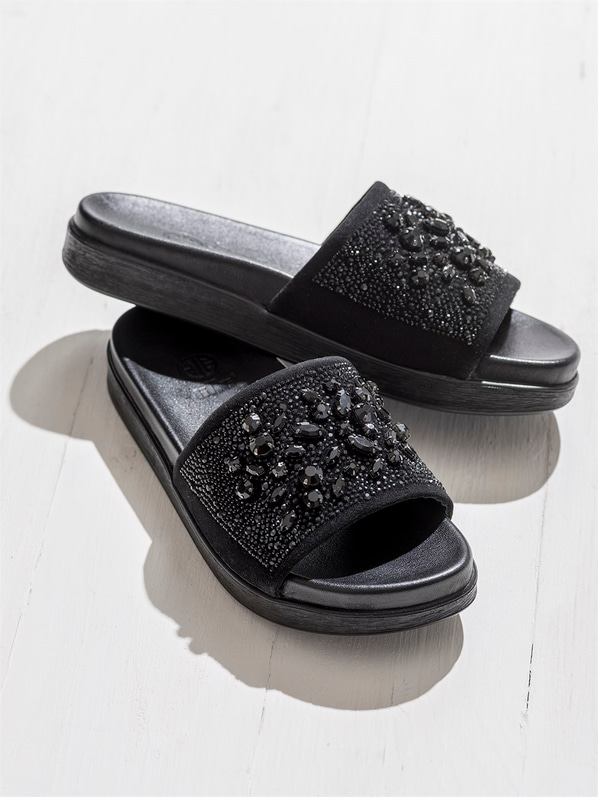 Siyah kadın terlik - Elle Shoes