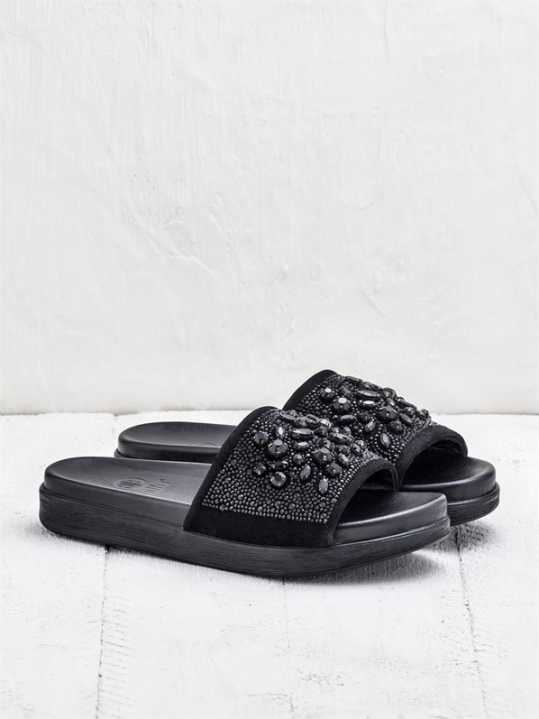 Siyah kadın terlik - Elle Shoes