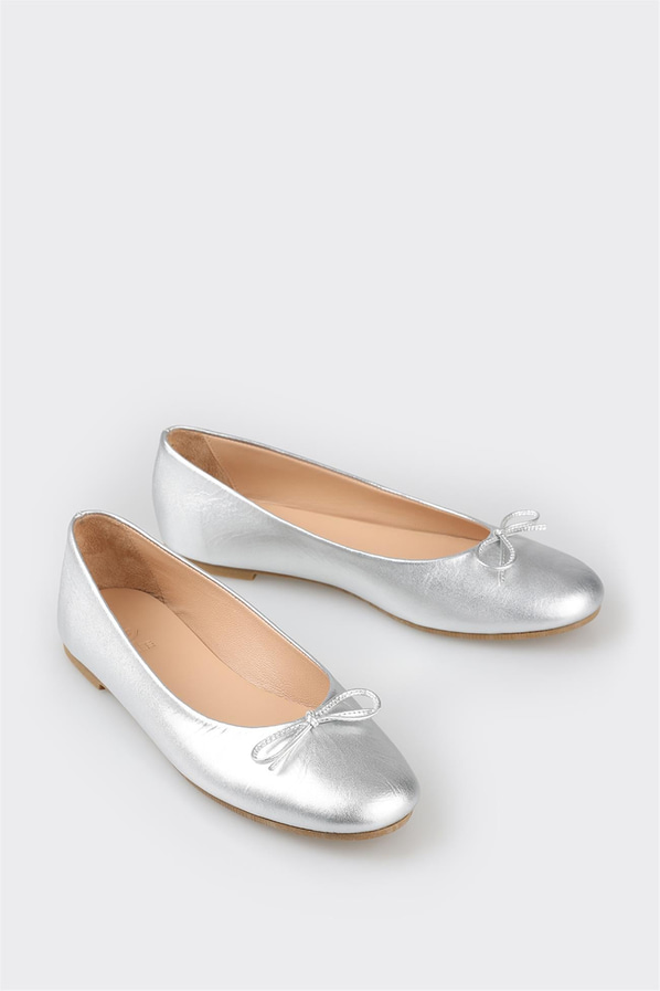 Lame deri kadın babet - Elle Shoes