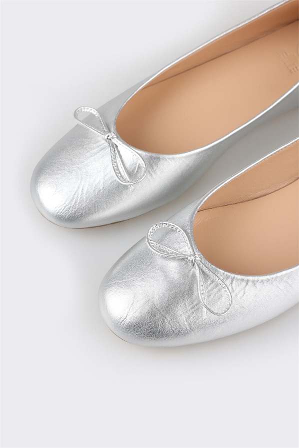 Lame deri kadın babet - Elle Shoes