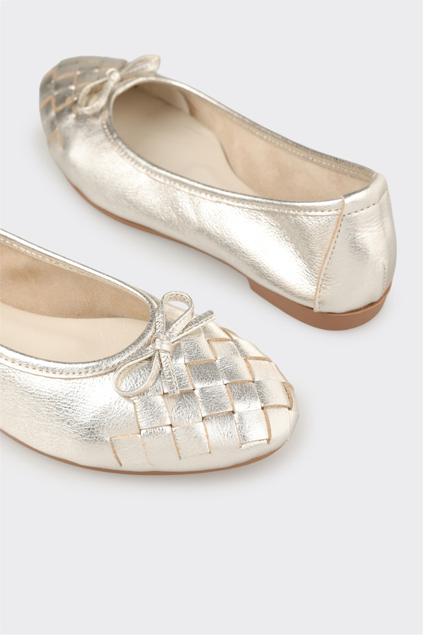Lame deri kadın babet, günlük kullanım için - Elle Shoes